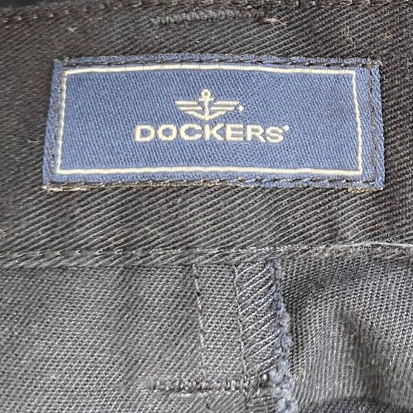 Dockers Mens Pants 42x30 Relaxed Fit Flat Front 100% Cotton Navy Straight Leg - Picture 2 of 9